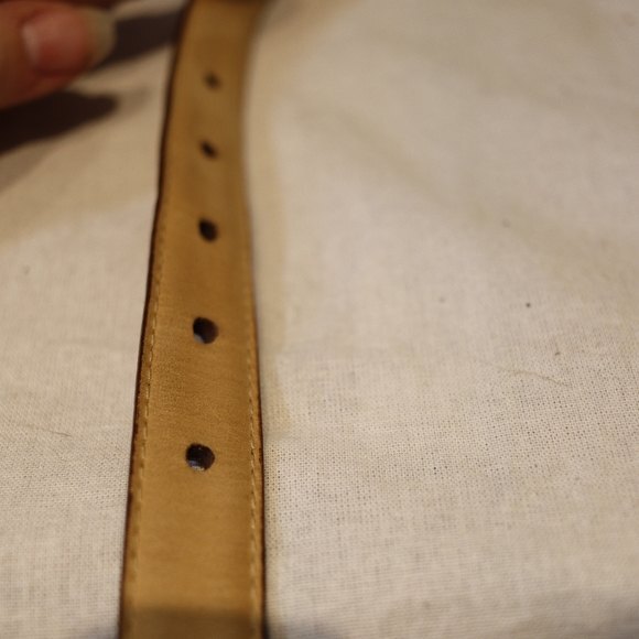 Arden Leather Lizard Embossed Calfskin Belt Brown, Silver hardware size Large - Picture 9 of 16